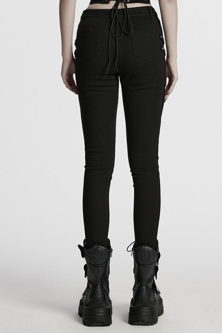 Punk Pleated Leggings with Studs