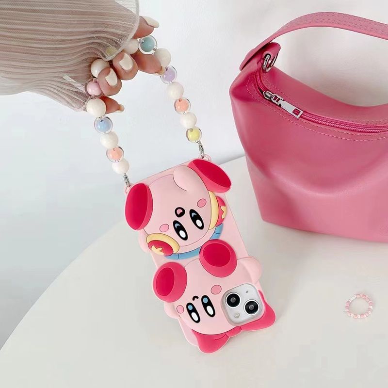 Pink Kirby Phone Case Bracelet Wristband KI579