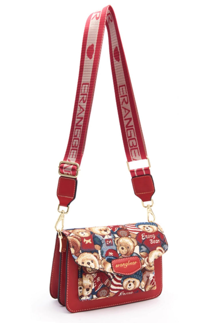Sweet Lolita Crossbody Bag with Bear Print in 3 Colors