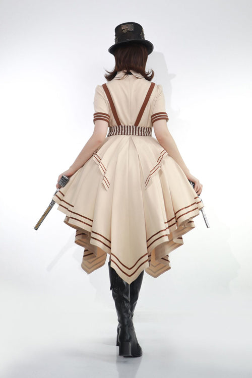 British Style Sweet Lolita Cardigan with Short Sleeves and Libra Print