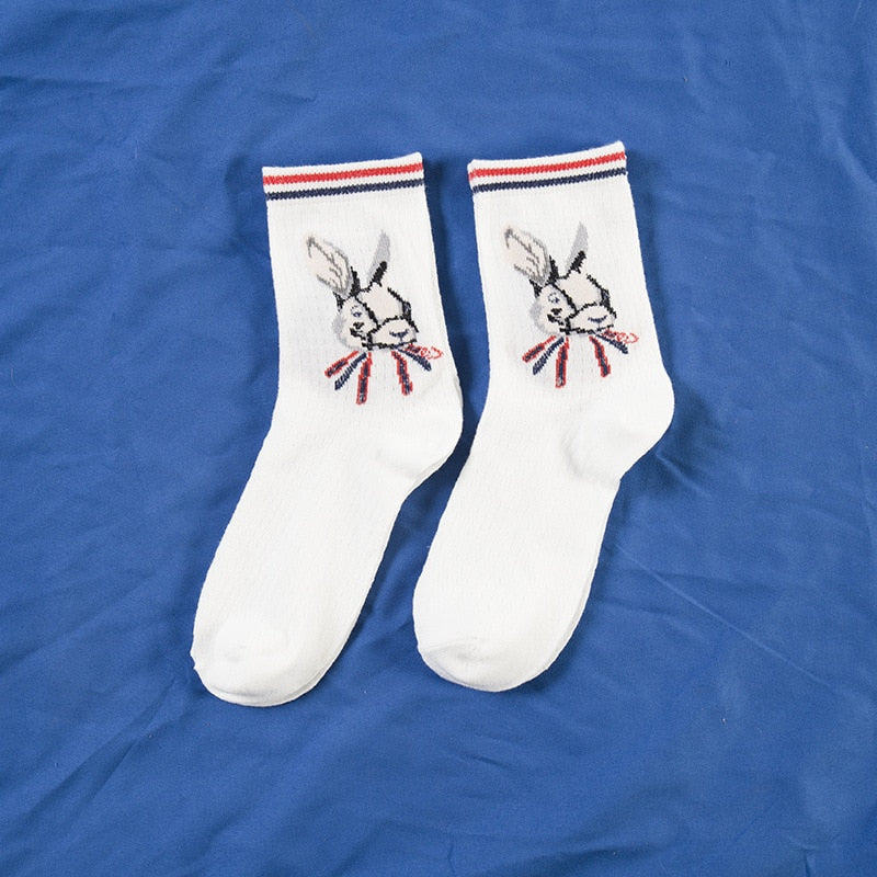 Kawaii bears bunnies & flowers cottagecore socks stockings