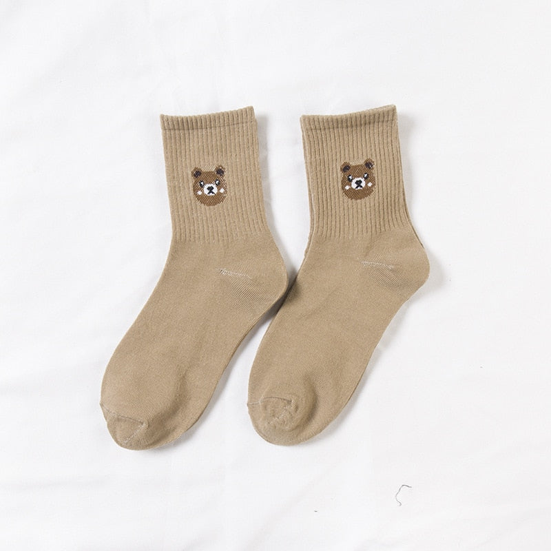 Kawaii bears bunnies & flowers cottagecore socks stockings