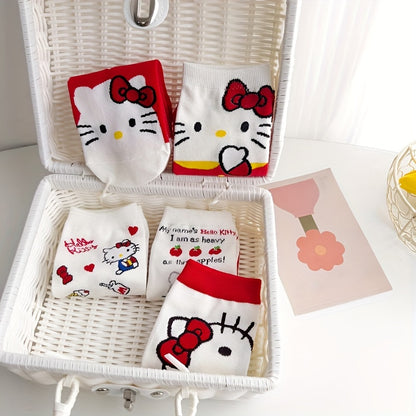 5 Pairs Kawaii Kitty Socks