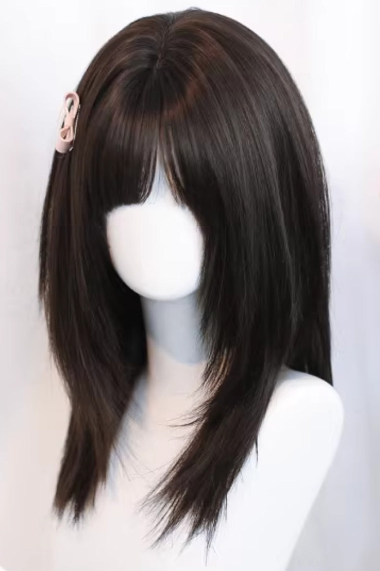 Cute Wispy Bangs Lolita Wig in Brown
