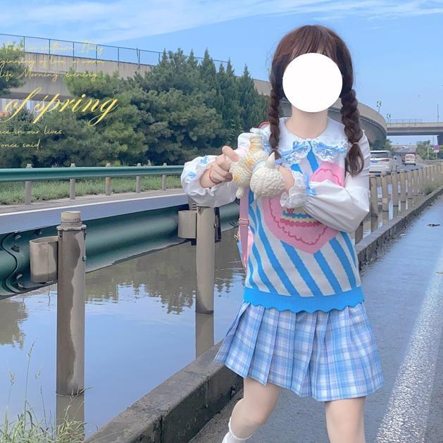 Birthday Cake Knit Vest - cake, cakes, candy, decora, decora kei