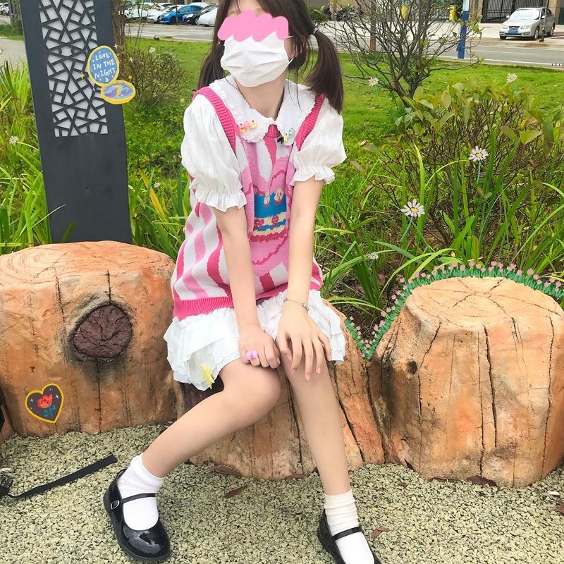 Birthday Cake Knit Vest - cake, cakes, candy, decora, decora kei