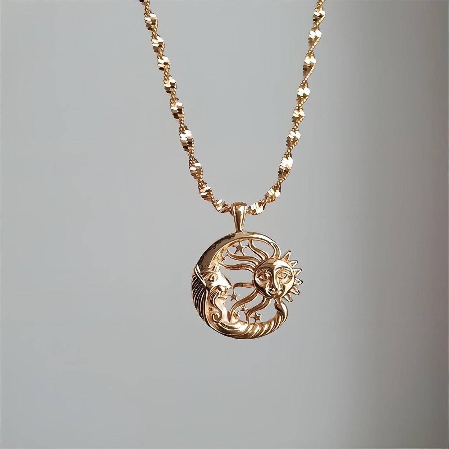 Sun and Moon Celestial Necklace SK596