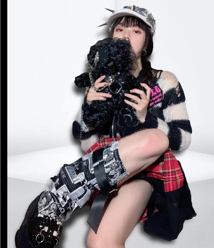 Bondage Bear Messenger Bag - bag, bags, creepy, gothic, gothic lolita