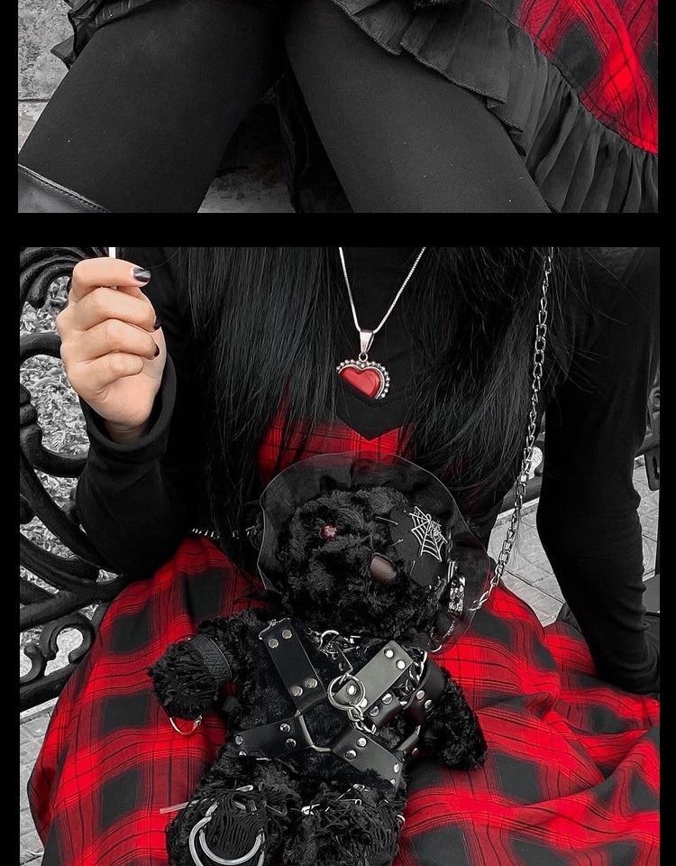 Bondage Bear Messenger Bag - bag, bags, creepy, gothic, gothic lolita