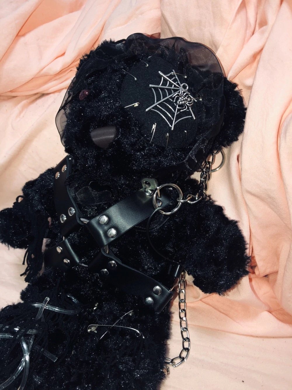 Bondage Bear Messenger Bag - bag, bags, creepy, gothic, gothic lolita