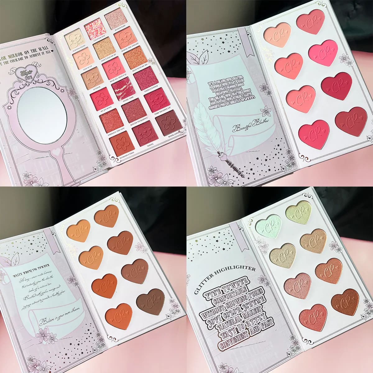 Kawaii brand new chapter booklet eye shadow palette pigmented