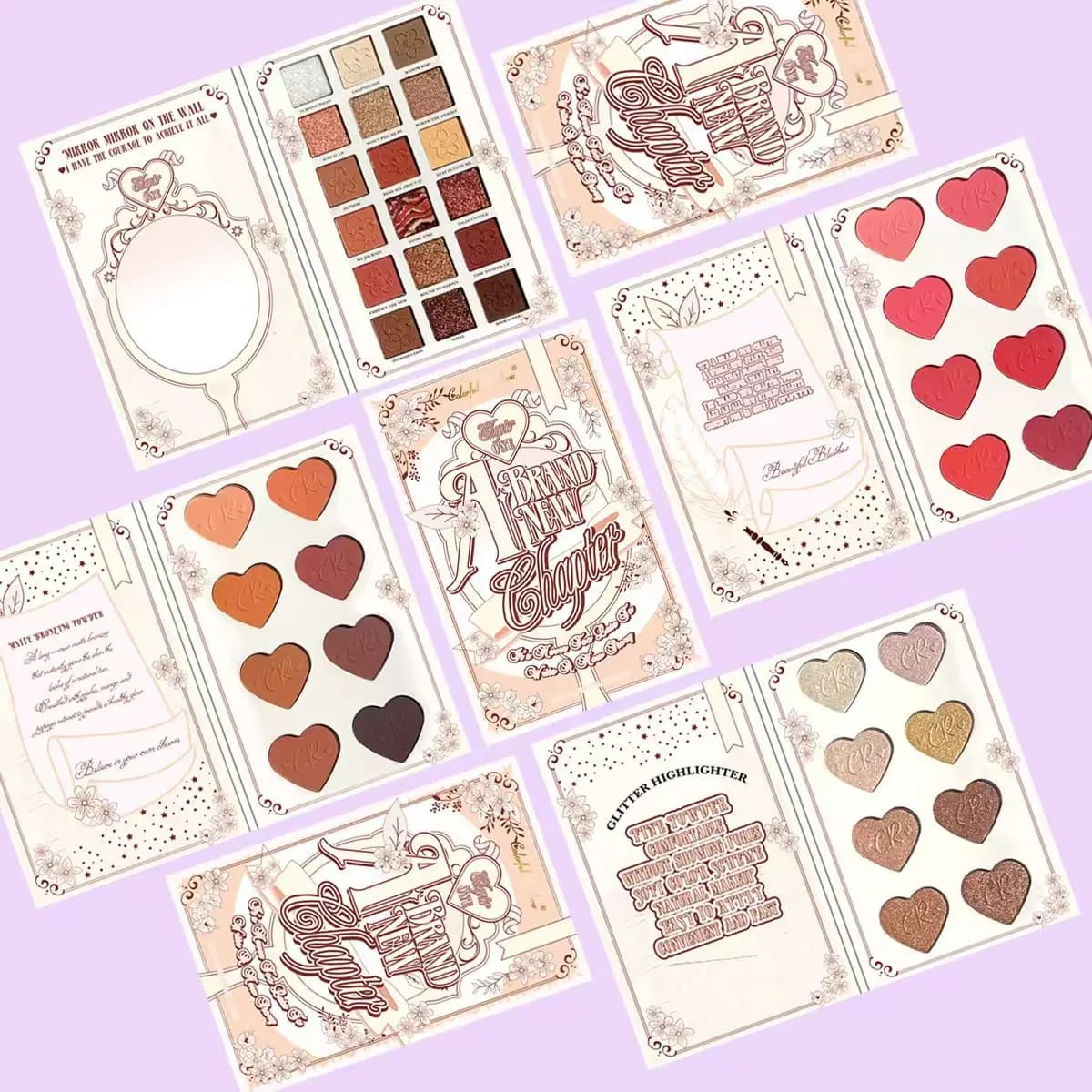 Kawaii brand new chapter booklet eye shadow palette pigmented