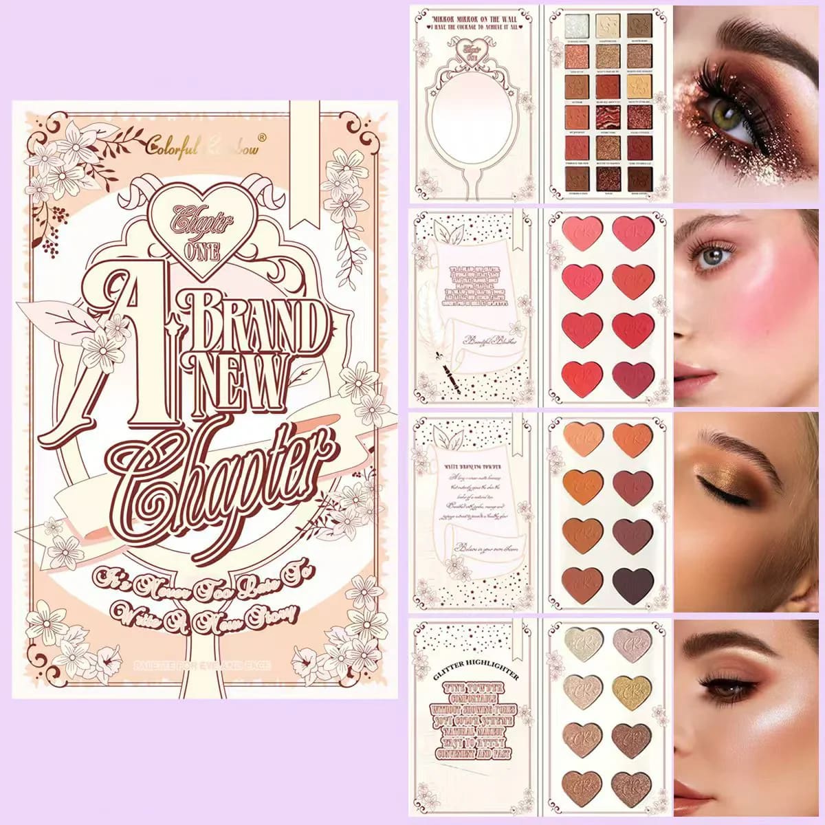 Kawaii brand new chapter booklet eye shadow palette pigmented