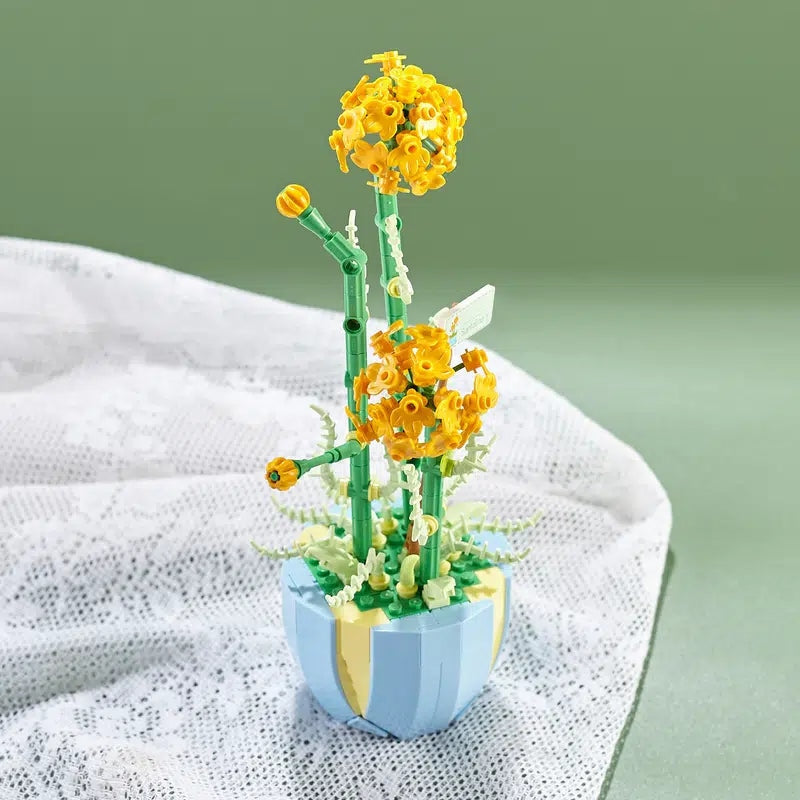 Building Block Flower Planter Sets - building blocks, flower, flowers, lego, lego set