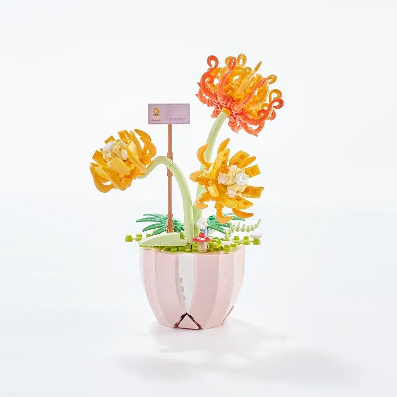 Building Block Flower Planter Sets - building blocks, flower, flowers, lego, lego set