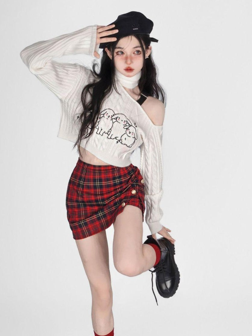 Buncha bunnies slouchy turtleneck - baby bun - bunnies - bunny rabbit - shirt -