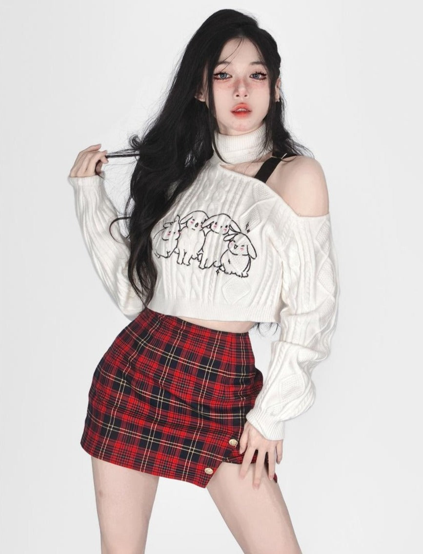 Buncha bunnies slouchy turtleneck - baby bun - bunnies - bunny rabbit - shirt -