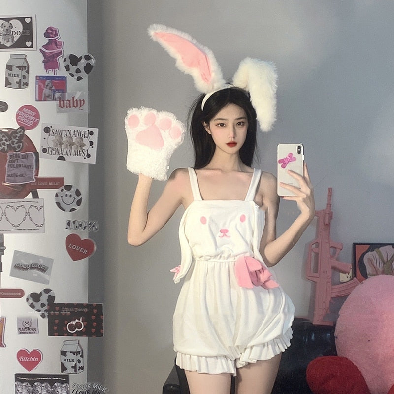 Bunny bloomer romper - bloomers - bunny - coverall - coveralls - decoden