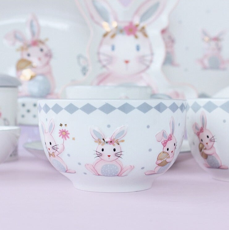 Bunny sweet tea party set - bunny - rabbit - ceramic - easter - kettle