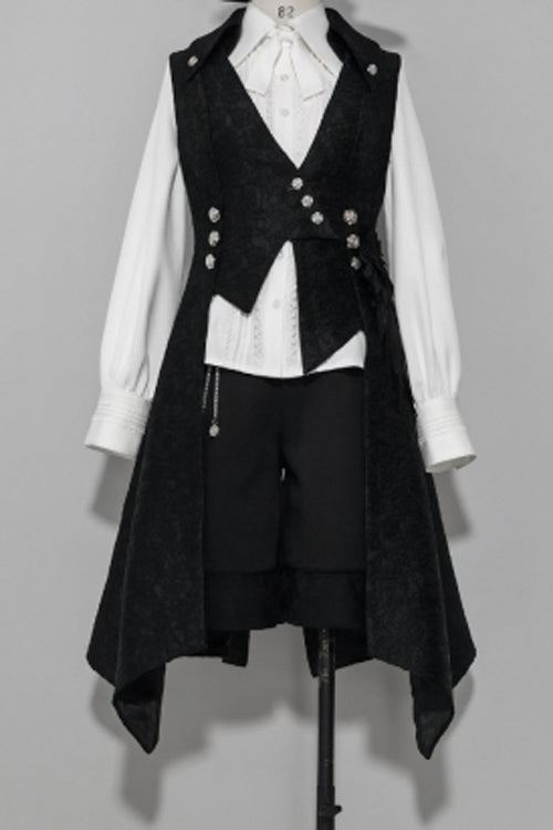 Ash-Burned Gothic Long Vest for Women - Ouji - Gothic Edge
