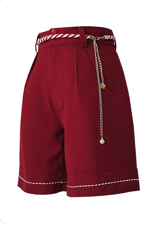 Scarlet Ouji Shorts with Rabbit Motif