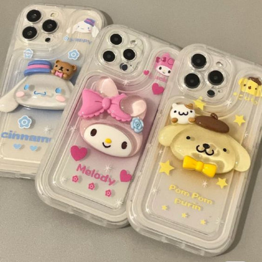 Cartoon Figure Transparent Phone Case KI366