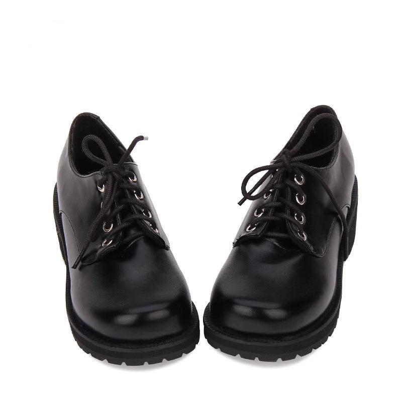 Punk Platform Boots with Round Toe and Military Style