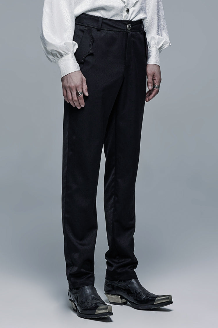 Men's Gothic Pants with Bat Pocket Decoration in 2 Colors
