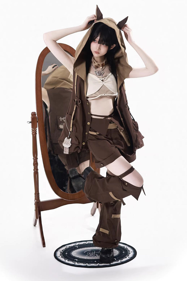 Chocolate Hooded Punk Prince Ouji Set - Fox Trail Chronicles