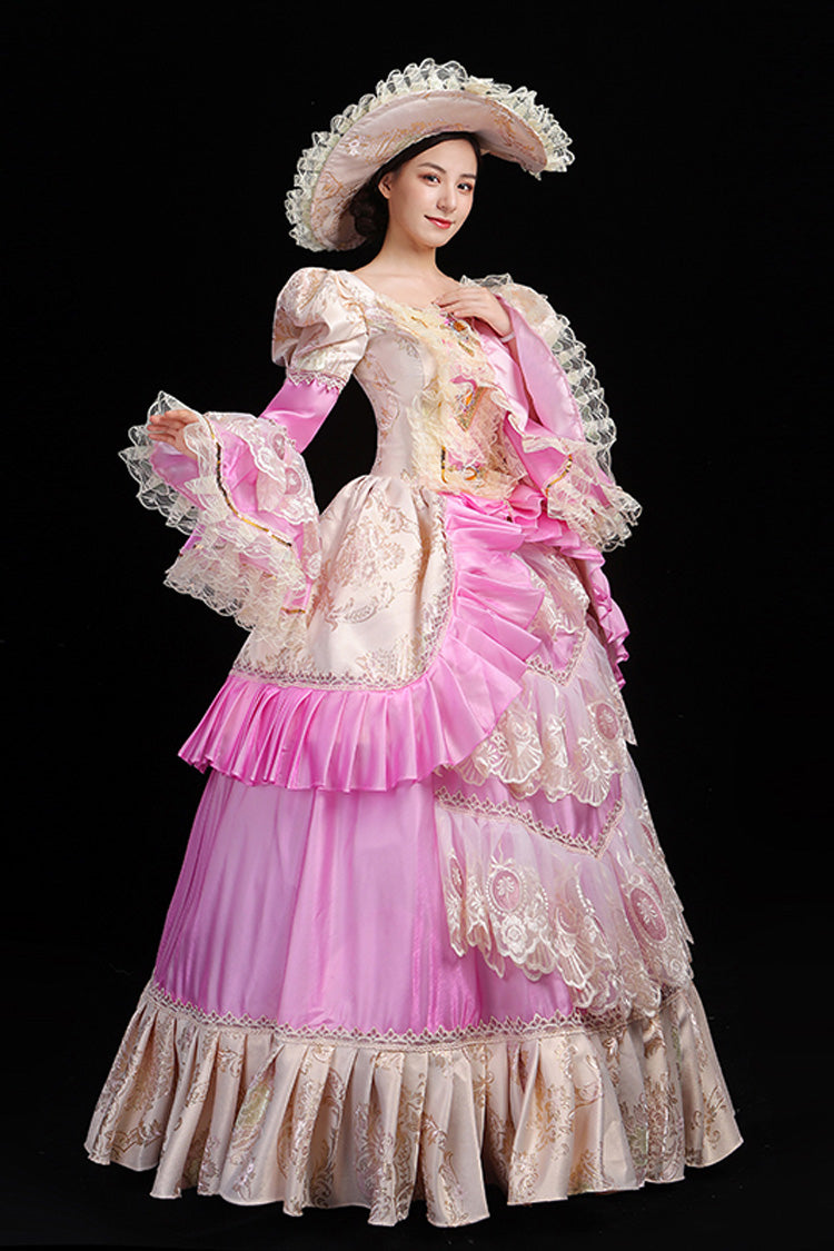 Layered Hollow Embroidery Victorian Lolita Prom Dress with High Waist