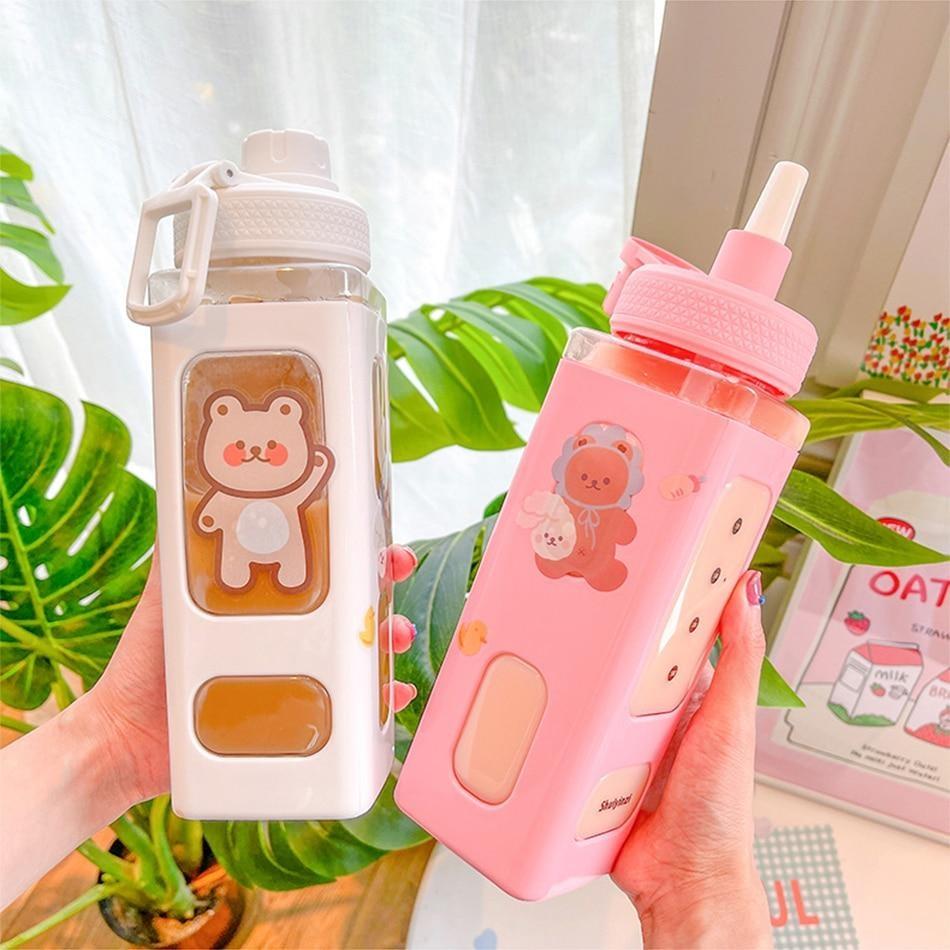 Candy Bun Water Bottles - bottles, drinking, drinkware, glass, glass bottle