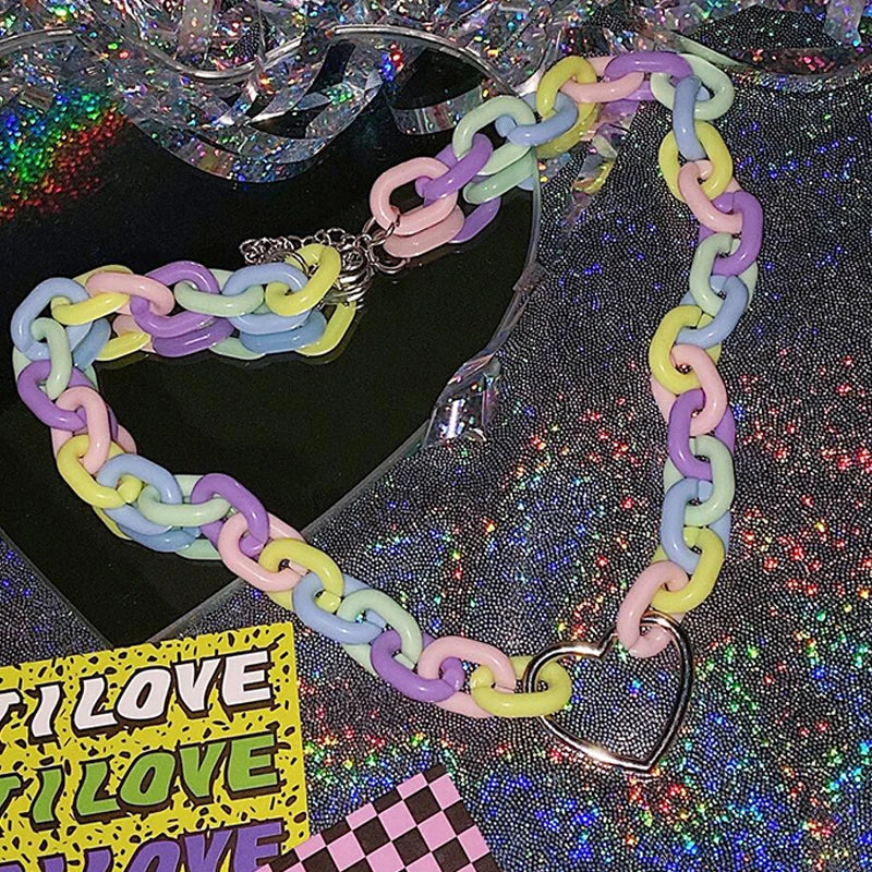 Candycore heart choker - chokers - gay pride - necklace - necklaces - rainbow