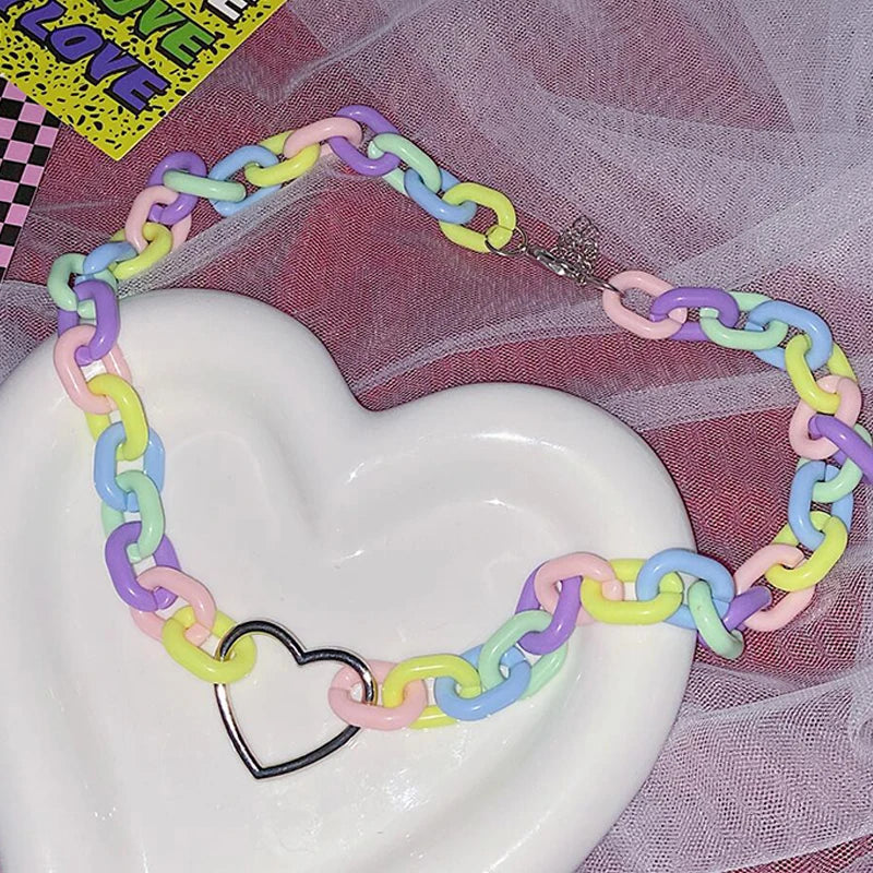 Candycore heart choker - chokers - gay pride - necklace - necklaces - rainbow