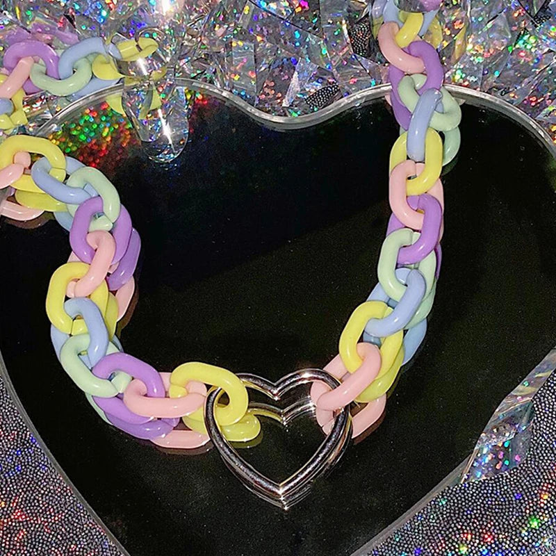 Candycore heart choker - chokers - gay pride - necklace - necklaces - rainbow