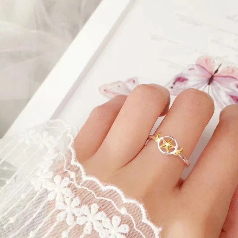 Kawaii card captor sakura star magical girl sterling silver yellow ring