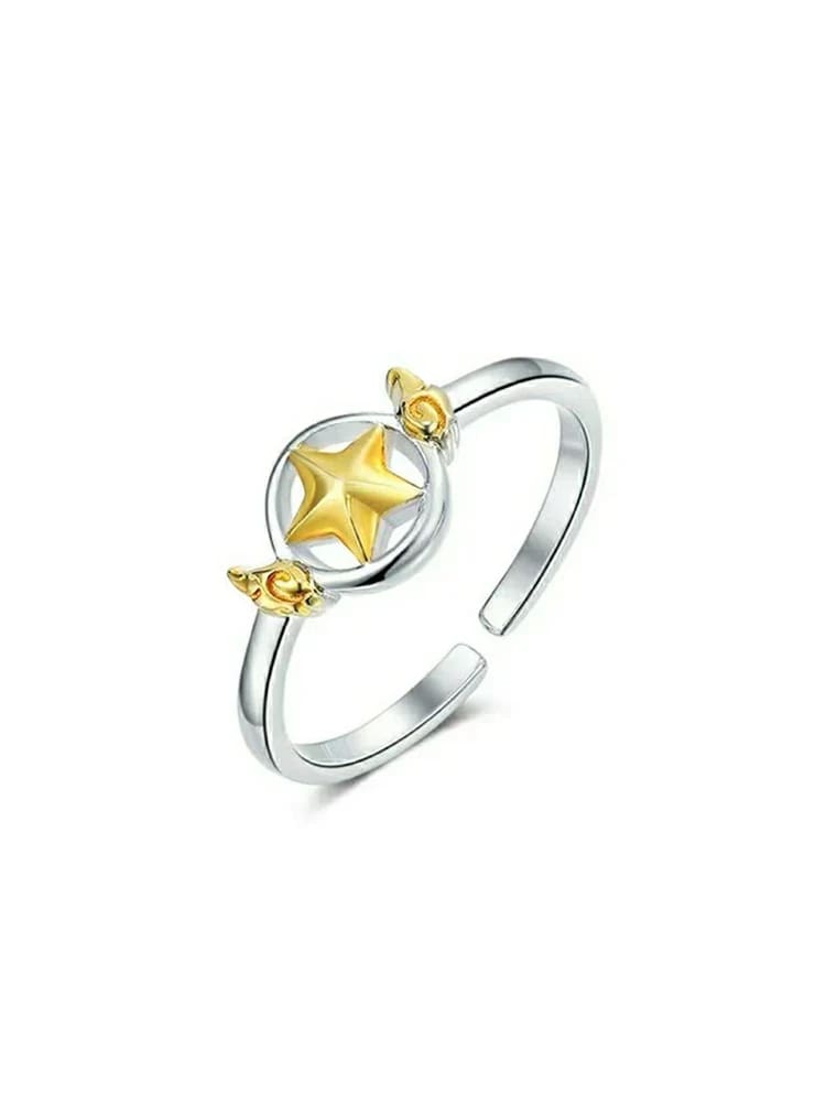Kawaii card captor sakura star magical girl sterling silver yellow ring