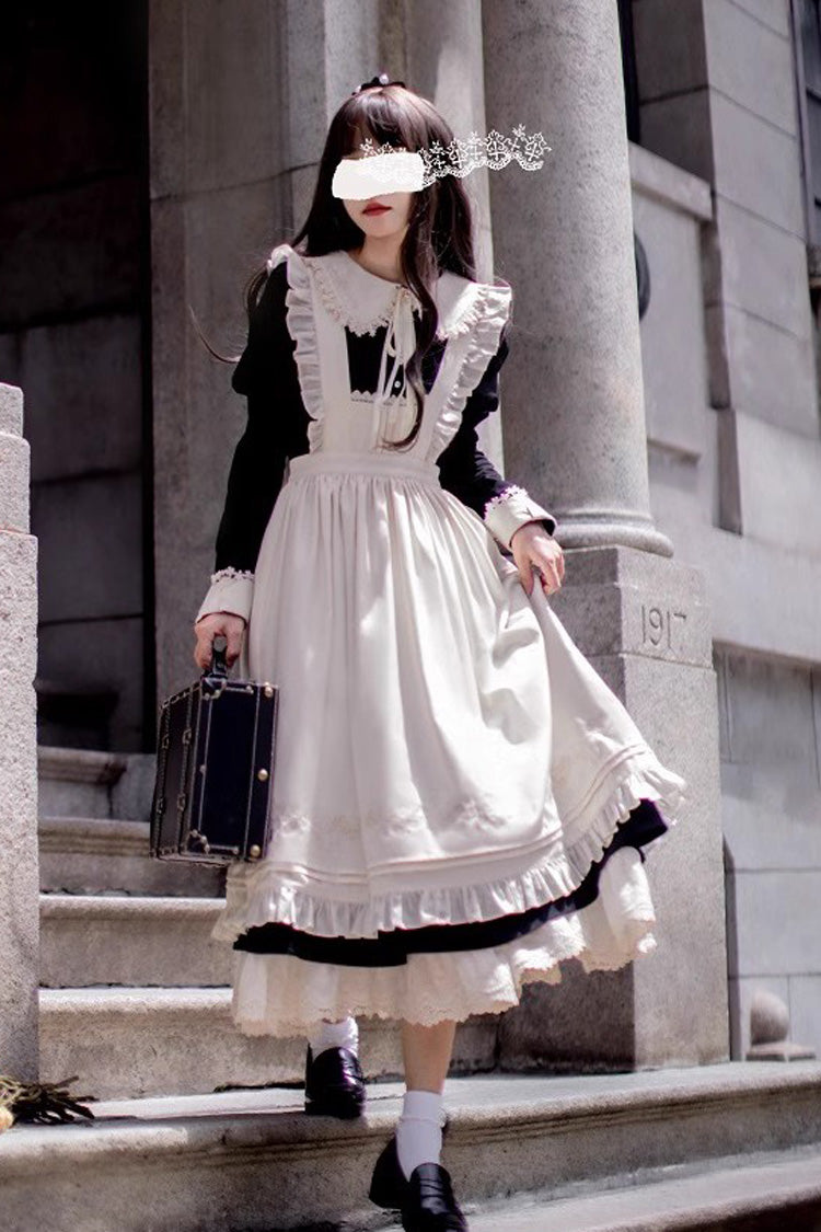 Doll Collar Long Sleeve Ruffle Bow Classic Dress - Angelina