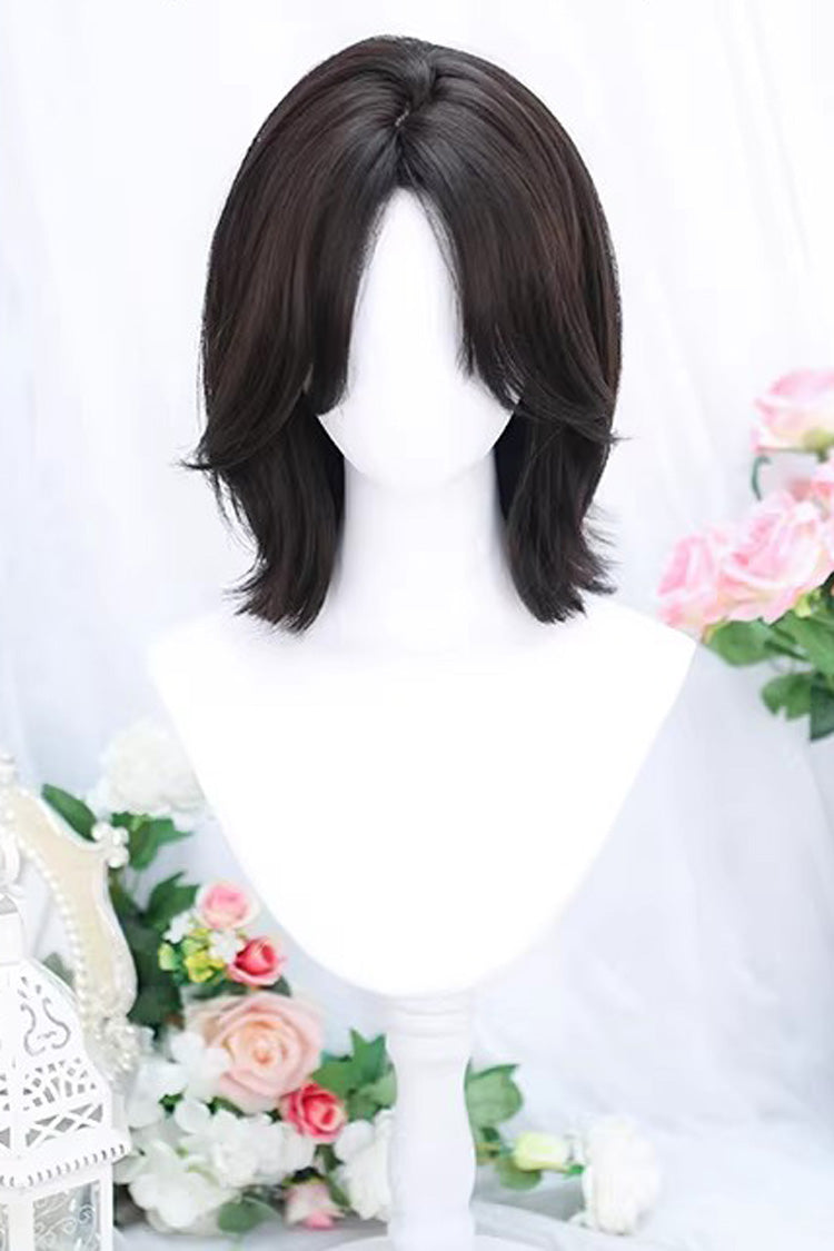 Shoulder Length Curtain Bangs Lolita Wig