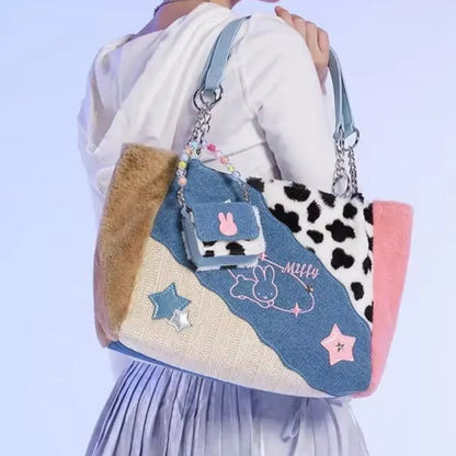 Kawaii Miffy Leopard Y2K Tote Bag - Lovesickdoe