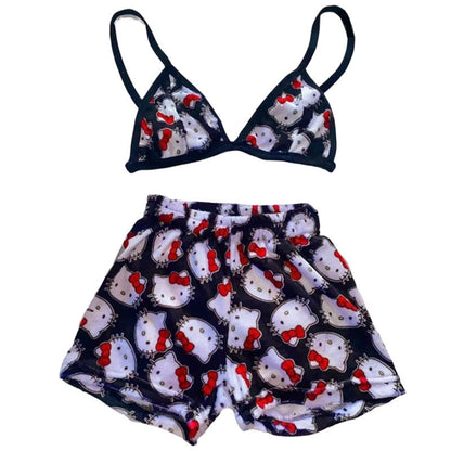 Cartoon Casual Plush Pajamas Set