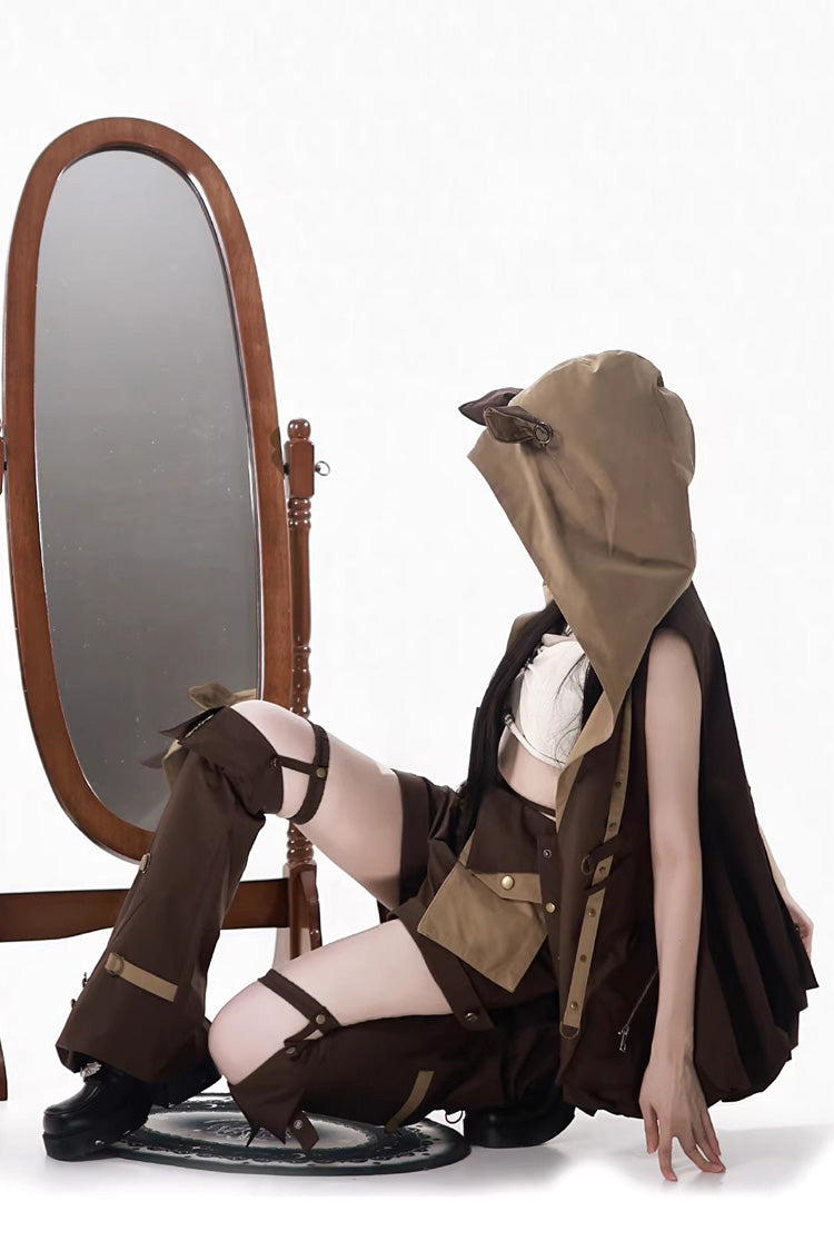 Chocolate Hooded Punk Prince Ouji Set - Fox Trail Chronicles
