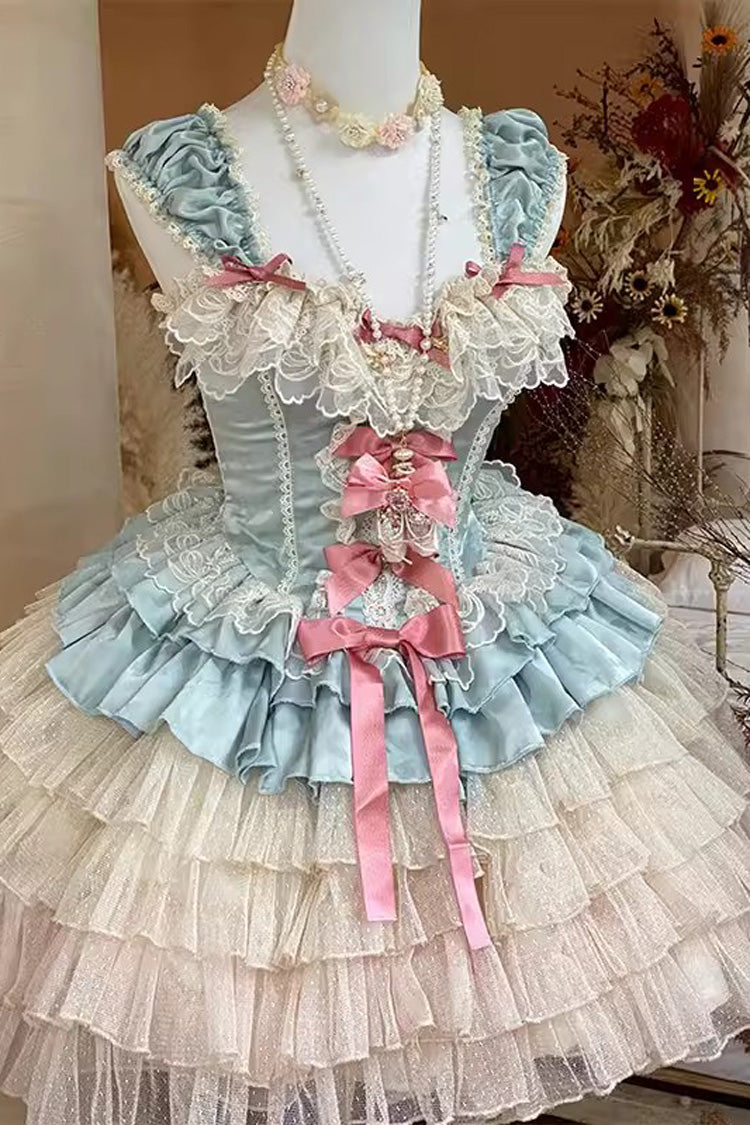 Goddess Ballet Romance Multi-Layer Ruffle Sweet Princess Dress - 2 Shades
