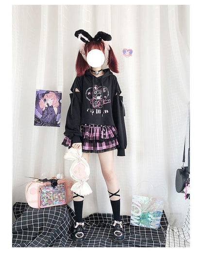 Chainsaw Bunny Hoodie - bunnies, bunny rabbit, cats, chain saw, chainsaw