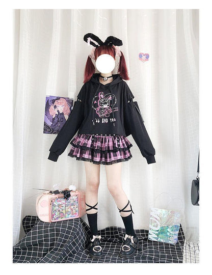 Chainsaw Bunny Hoodie - bunnies, bunny rabbit, cats, chain saw, chainsaw