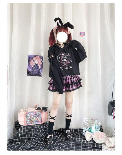 Chainsaw Bunny Hoodie - bunnies, bunny rabbit, cats, chain saw, chainsaw