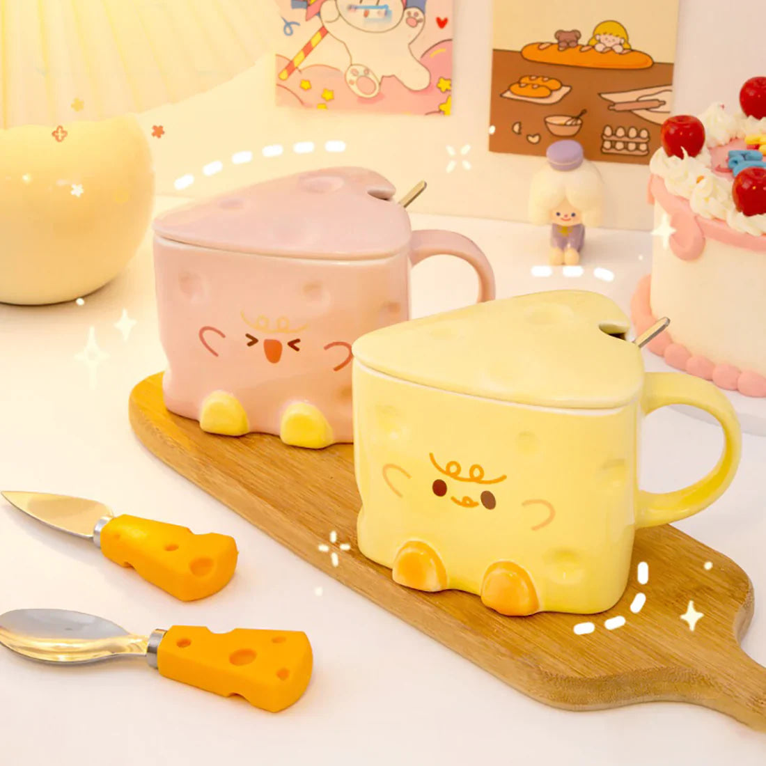 Cheesy mugs - cheddar cheese - cup - mug - cups