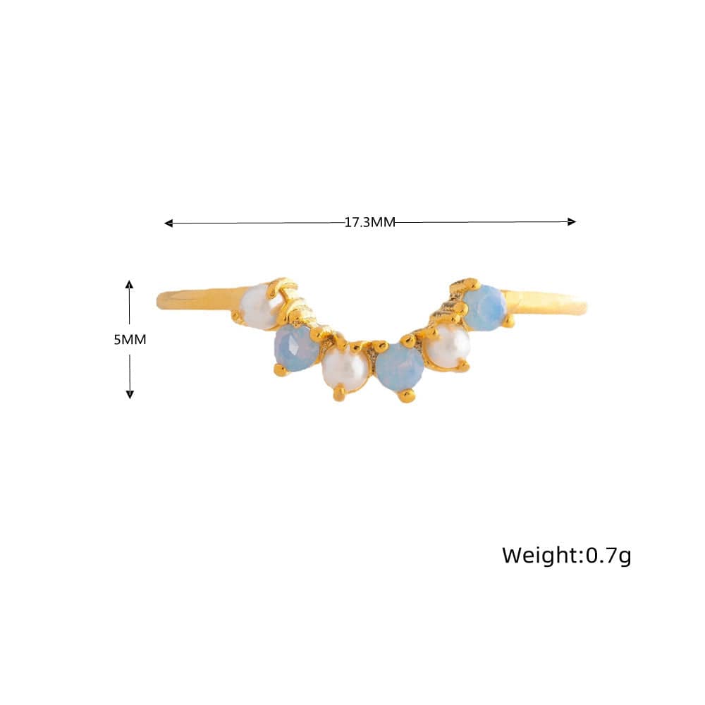 Schickes 2-teiliges passendes Ringset mit Kristallblumen