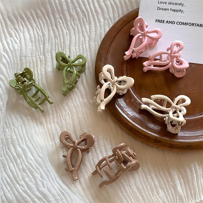 Chic 2 Pieces Ribbon Bowknot Hair Clips Set