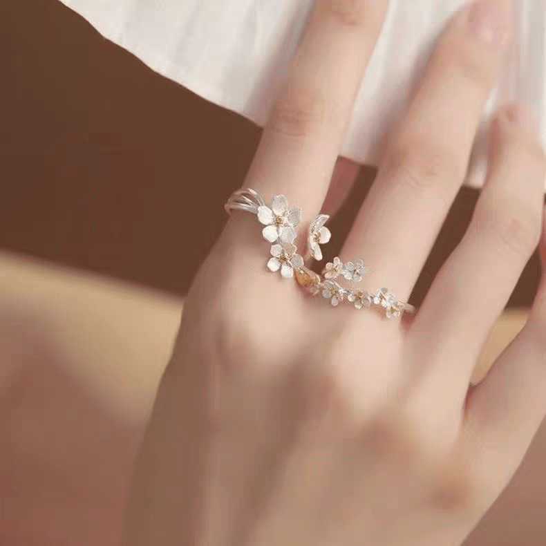 Elegantes florales Ringset