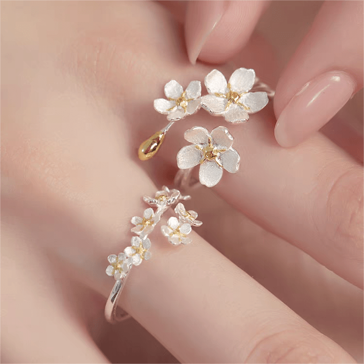 Elegantes florales Ringset